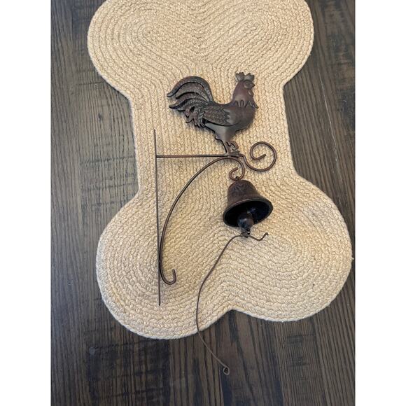 Solid Cast Iron Echoing Bell with Large Rooster on Top - Picture 8 of 8